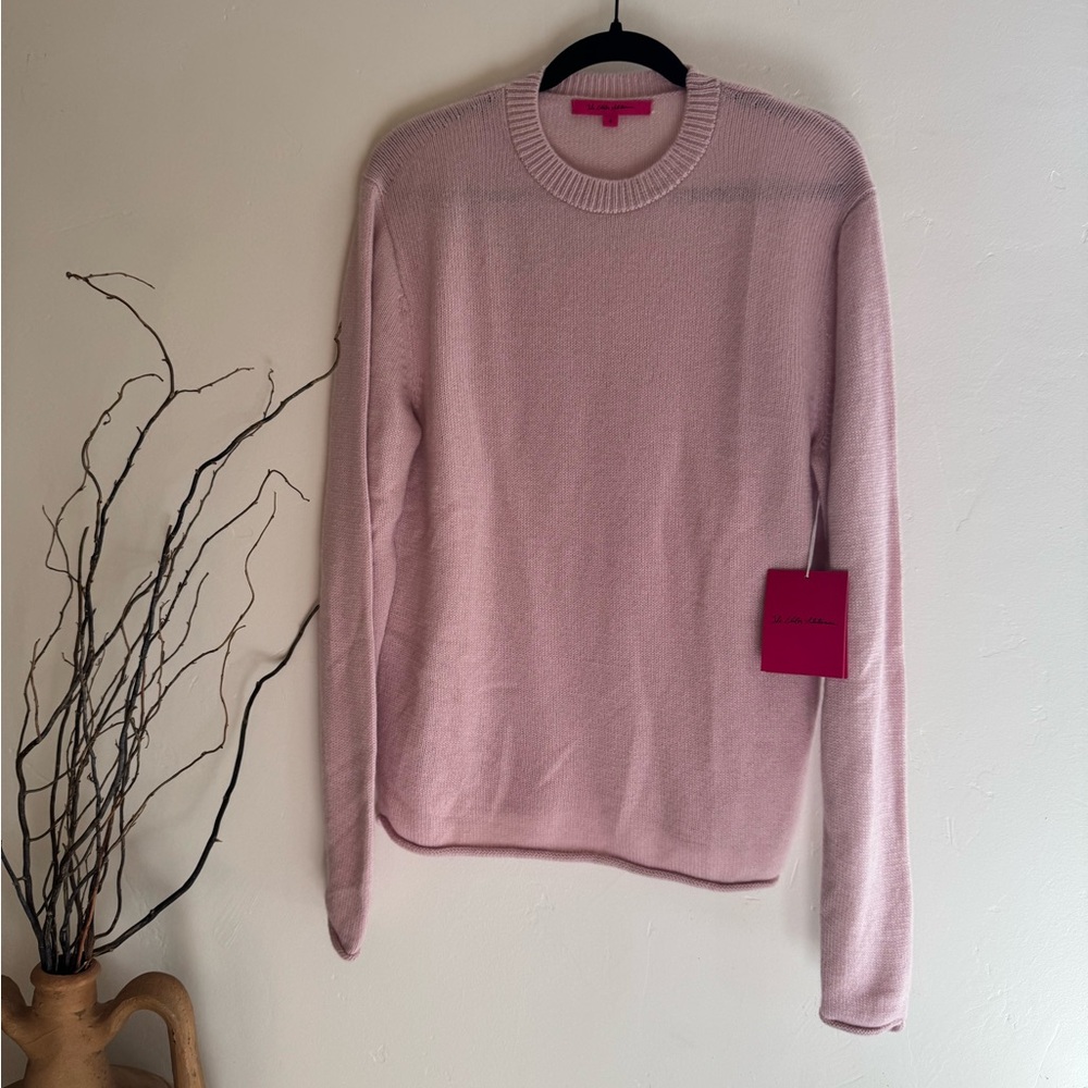NWT The Elder Statesman Baby Pink Space Being Spray WMNS Sweater